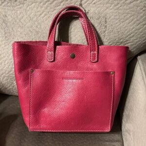 PLG Portland leather goods hibiscus mini crossbody tote retired color